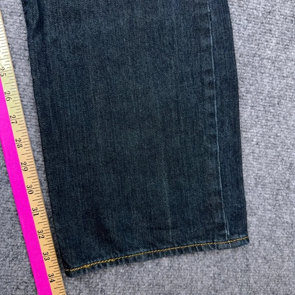 Levis 501 Original Fit Jeans Mens 38x34 Dark Indigo Dimensional Rigid Button Fly